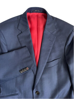Suitsupply Sienna Blazer Mens 38S Navy Regular Tailored Fit Vitale Barberis Wool